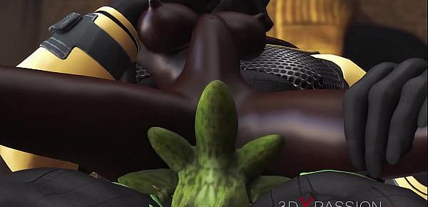  3dxpassion.com. Anubis fucks a young egyptian slave in his temple